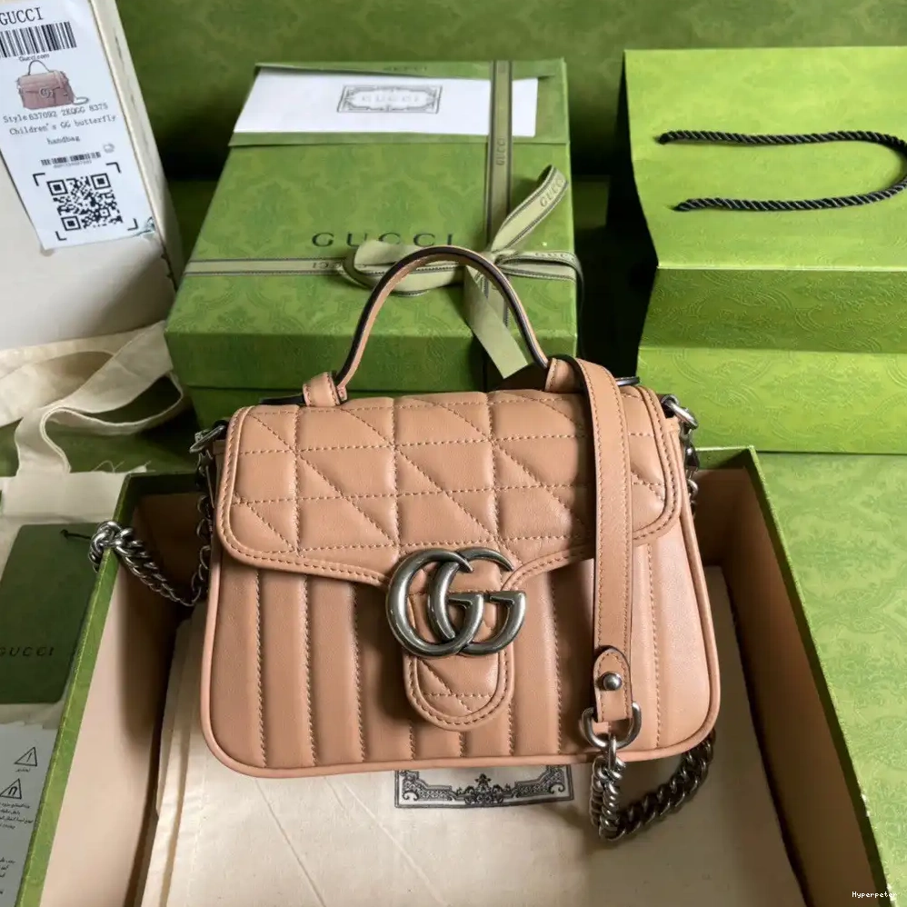 GUCCI Bag Mini Marmont GG Top Handle 0602